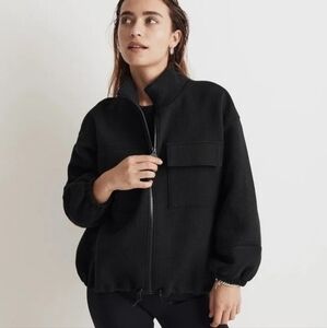Women's Madewell Quilted Jaquard Black Jacket Small